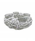 Couronne Osier Blanc +4 verre