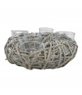 Couronne Osier Gris +4 verre