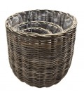 Lot de 4 cache pot rotin gros volum