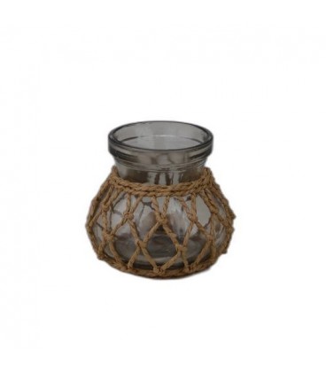 Vase corde tressée