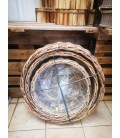 Lot de 3 Grande paniere ronde rotin