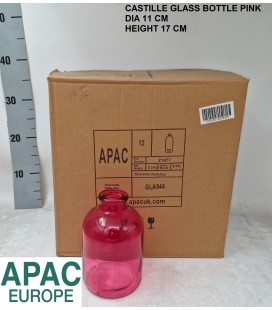 Vase bouteille rose 
