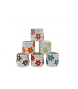 Lot de 6 cache pot mix coul Ø 09