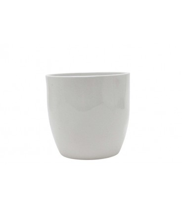 Cache pot Blanc ceram Ø19 h 18 ES18