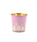 Pot Noel Rose Or Ø 10 h 10
