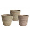 Cache pot vannerie Pastel mix  Es19