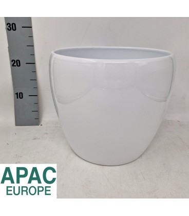 Cache pot Blanc cera rond Ø 29 h 25