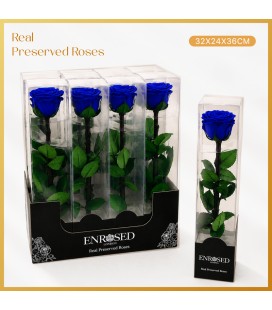 Rose stab Bleu 35 cm